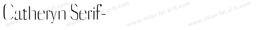 Catheryn Serif字体转换